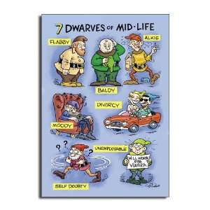  Mid life Dwarves   Hilarious Cartoon Birthday Greeting 
