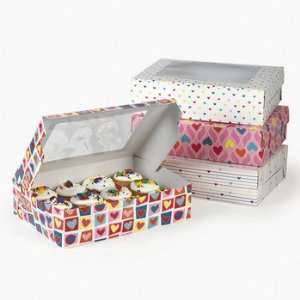  Large Valentine Heart Cupcake Gift Boxes   6 Pcs: Health 