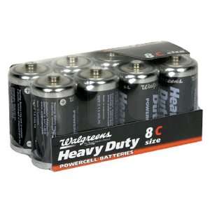  Walgreens Heavy Duty Powercell Batteries C Cell Size   8 