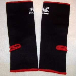  MUAY THAI PRO ANKLE SUPPORT Black with Red trim (Nationman 
