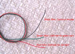 Connect the resistor to the common anode ( Black Wire ) if you will 
