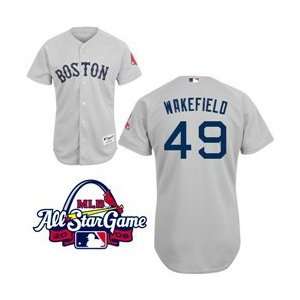  Boston Red Sox Authentic Tim Wakefield Road Jersey w/2009 
