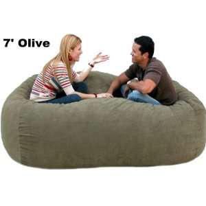  7 feet Xx large Olive Cozy Sac Foof Bean Bag Chair Love 