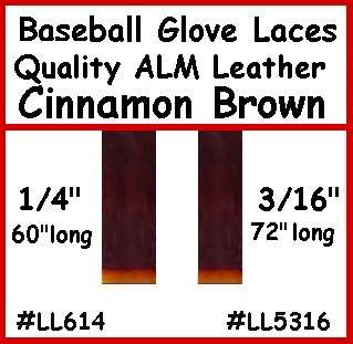 60 Alm Brown BASEBALL GLOVE Repair Leather lace  