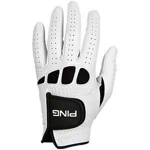  PING Solite Cabretta Leather Gloves, Regular, White/Black 