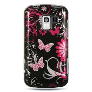   Case Pink Butterfly Cover Protector with Pry Faceplate Opening Removal