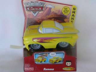 Disney Pixar Cars SHAKE n GO Yellow FLAMES RAMONE  