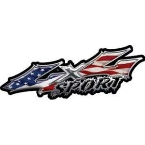   : Wicked Series 4x4 Sport Truck Decals with American Flag: Automotive