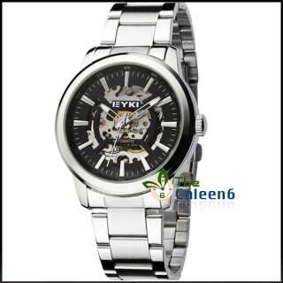   Move Date Leather Fashion Quartz Men EYKI Wrist Watch 4 Color With Box