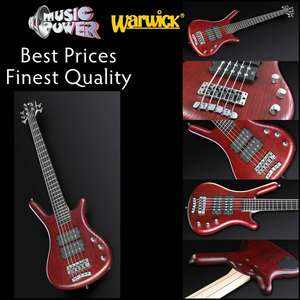 Warwick Rockbass Corvette $$ 5 String Bass Guitar Passive Burgandy Red 