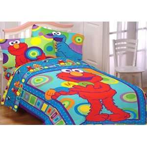  Sesame Street Elmo+Cookie Monster   Bedding Comforter Set 