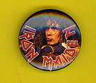 Iron Maiden 1987 uk badge button pinback ww NN STEVE HARRIS