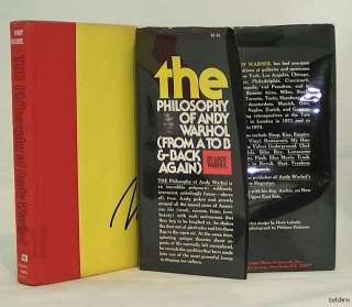 The Philosophy of Andy Warhol ~ SIGNED Andy Warhol ~ 1st/1st ~ First 