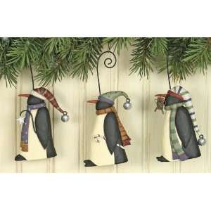  Penguin Folk Art Ornaments from Williraye Studio