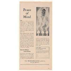  1961 The Rosicrucians AMORC Peace of Mind Print Ad