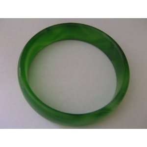  Dark Green Imitation Jade Bangle Bracelet   Small Size 
