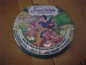 Walt Disney Masterpiece Video Snow White Wal Mart pin  