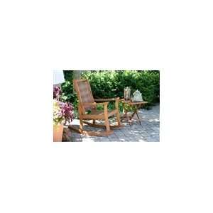   Eucalyptus and Brown Resin Wicker Rocking Chair: Patio, Lawn & Garden
