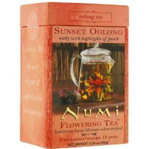  Numi Organic   Flowering Tea Sunset Oolong  6 Blossoms 