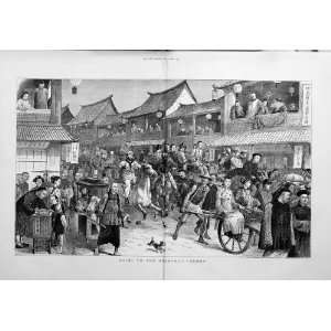   1879 Travelling Shanghai Derby Horses Japanese People