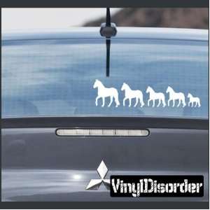  Family Decal Set Horses 02 Stick People Car or Wall Vinyl 