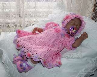 Luxurious crochet set for reborn baby doll 21 22  