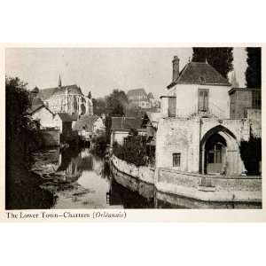  1944 Photogravure France Eure River Chartres Loir Saint 