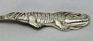Manchester Sterling Silver Alligator Souvenir Spoon Tampa  