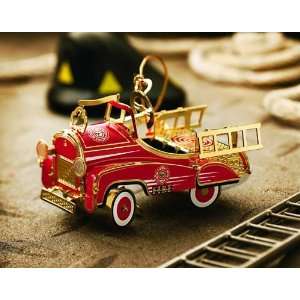  Baldwin Pedal Firetruck Brass Christmas Ornament #77292 