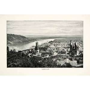  1900 Print Andernach Germany Rhine River Cityscape 