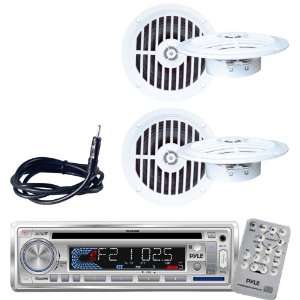 Pyle Marine Radio Receiver, Speaker and Cable Package   PLCD3MR AM/FM 