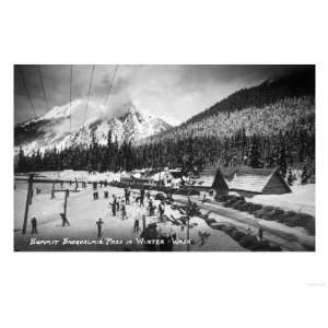   Pass, Washington   View of the Ski Summit Giclee Poster Print, 24x32