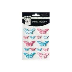 Grant Studios Paper Chic 3d Embellishment Sticker butterflies 3 Pack
