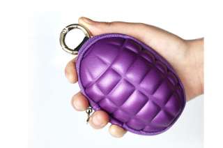 New Tough Rare Punk Grenade Shape coin wallet key purse  