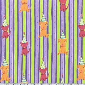  45 Wide Circus Party Animal Stripe Lime Fabric By The 
