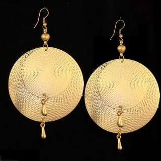 gold plated wholesale 2 prs yellow dangle earring women  