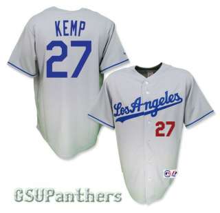 Matt Kemp Los Angeles Dodgers Grey Road Jersey Mens SZ (M 2XL)  