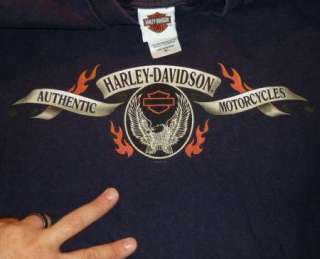 HARLEY DAVIDSON T Shirt COEUR DALENE Vtg LONE WOLF Motorcycle BIKER 