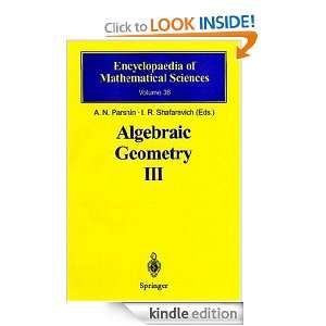 Algebraic Geometry III Complex Algebraic Varieties. Algebraic Curves 
