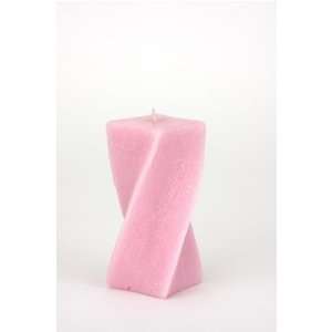  Twisted Pillar (6 inch) Pink Candle: Beauty