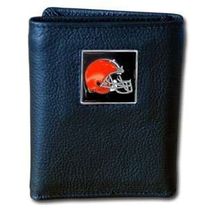  NFL Tri fold Leather Wallet   Cleveland Browns