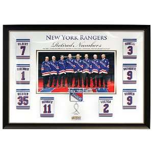  Steiner New York Rangers Retired Numbers Framed 28x40 
