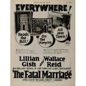  1922 Ad Movie Lillian Gish Fatal Marriage Oscar Wilde 