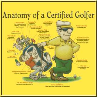 Anatomy Of A Golfer Funny Golf Golfing T Shirt S,M,L,XL,2X,3X,4X,5X 