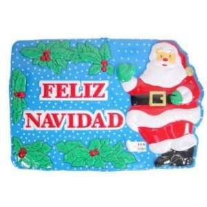  Plaque Feliz Navidad w/Santa 30X20 Case Pack 216 