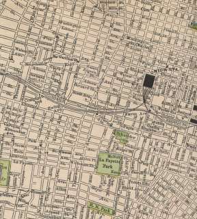 1902 Rail & Street map of St. Louis. 28 X 20 Genuine.  