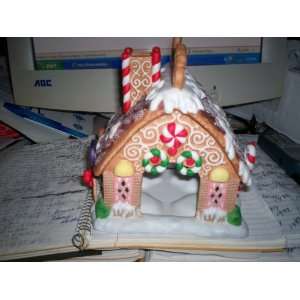 Christmas (GingerBread Cottage) Tea House Collection Hand Painted apx