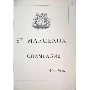  C1850 Advert George Goulet Champagne Cellars Reims