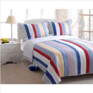 Bundle 80 Prairie Stripe Quilt Set   Twin (Set of 2): Home 
