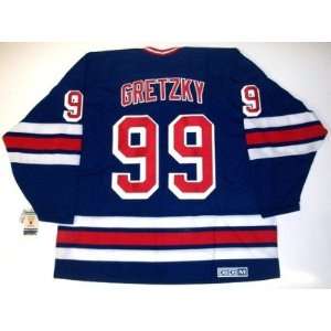 Wayne Gretzky New York Rangers Vintage Ccm Jersey Large   Sports 